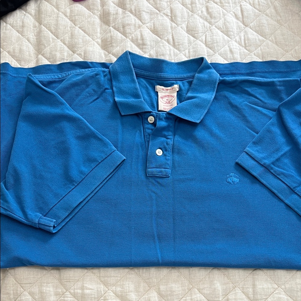 Brooks Brothers Vibrant Blue Slim Fit Polo